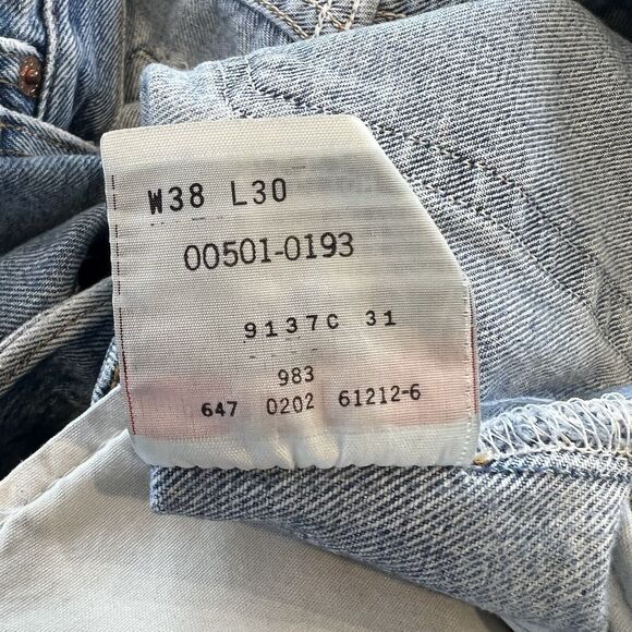Levi’s 501 Vintage 38x30 Jeans Missing Back Patch Made In Mexico Feb Of 2002 - Picture 10 of 16